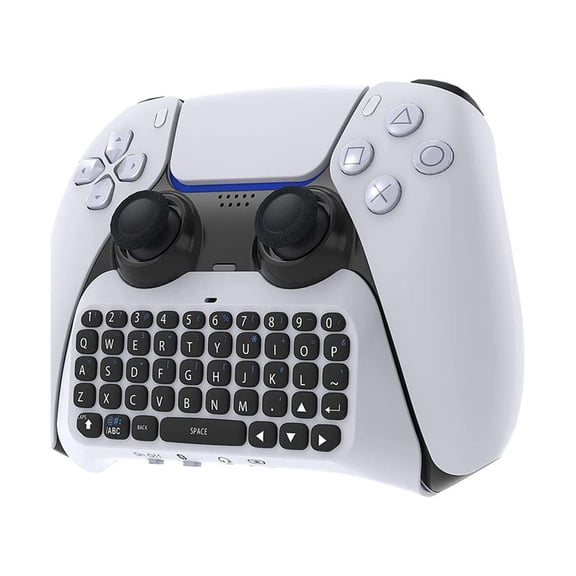 Wireless Controller Keyboard for PS5, Portable Bluetooth Gamepad Chatpad with Built-in Speaker & Audio Jack for PS 5