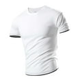 thumbnail image 1 of Birdeem T-Shirt de Sport Entraînement Physique pour Hommes, Design Personnalité Couleur Unie, Manches Courtes, Col Rond, 1 of 8