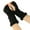 Black, variant on QQAMB Winter Gloves for Women Riding Electric Bikes,Windproof and Warm Touchable Screen Winter Thick Velvet Riding Glove