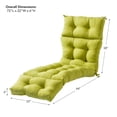 thumbnail image 5 of Greendale Home Fashions 72-inch Outdoor Kiwi Green Chaise Lounger Cushion, 5 of 5