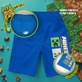 thumbnail image 7 of Minecraft Boys 3-Piece Creeper, Skeleton, Zombie Set - Short Sleeve Graphic T-Shirt, Shorts, and Baseball Cap Outfit for Kids (Sizes 4-16), 7 of 7