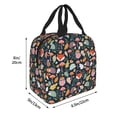 thumbnail image 2 of Rateoe Autumn Fox Owl Pattern Insulated Lunch Bag with Thick Aluminum Foil Lunch Tote Bag with Front Pocket for Men and Women, Ideal for Work, School, Picnics, and Travel, 2 of 5