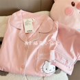 thumbnail image 1 of Pijama japonés Kawaii Hello Kitty, muñeco de personaje de dibujos animados, suave y cómodo, pantalones de manga larga, conjunto de ropa de casa, lindo regalo, 1 of 4