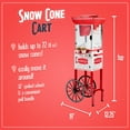 thumbnail image 5 of Nostalgia Coca-Cola 48-Inch Tall Snow Cone Cart, Makes 48 Icy Treats – Coke Red, 5 of 5