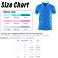 thumbnail image 3 of Manyakai Men Lapel Collar Short Sleeve Shirt Outdoor Golf Tennis T-shirt Sport Workout Button Closure Black 4XL, 3 of 3
