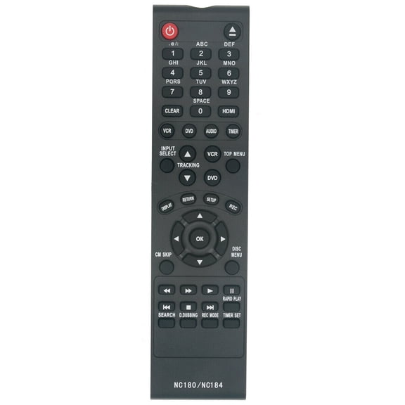 New NC184UH NC184 Replace Remote Control for Sanyo DVD Recorder VCR FWZV475F