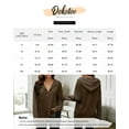 thumbnail image 6 of DOKOTOO Plus Sweatshirts for Women Button Down Casual Tunic Tops Long Sleeve Hooded Shirts Dark Brown XXL US18-20, 6 of 6