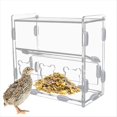 thumbnail image 1 of Caja de Alimentación para Loros,Contenedor de Alimentación Acrílico,Caja de Comida con Múltiples Orificios, Caja Dispensadora Comida Transparente para Pájaros para Pinzones y Loros, 1 of 7