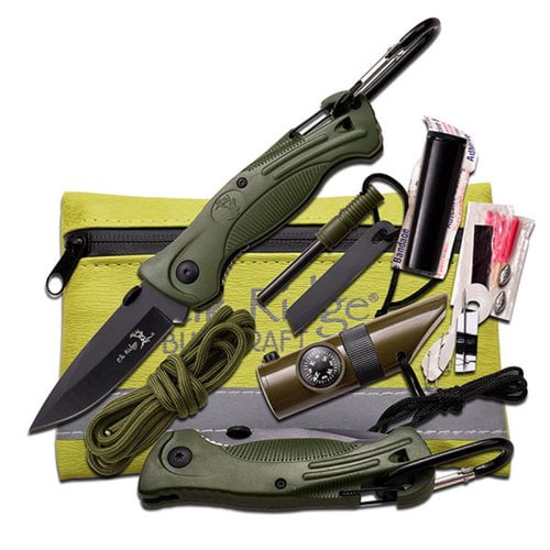 Elk Ridge Green Survival Kit, 5" x 4.25" by Master Cutlery