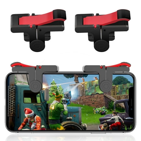 One Pairs Mobile Gaming Controller Compatible with PUBG Mobile, Sensitive Shoot and Aim Trigger L1R1 Compatible with Android & iPhone,fit for 4.7”-6.4” (The Best Android Phone For Gaming)