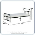 thumbnail image 3 of BK Furniture Melissa Metal Twin Bed, Black(Base UPC:0081313901102), 3 of 6