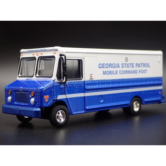 Open Box 2019 19 DELIVERY STEP VAN GEORGIA STATE PATROL COMMAND 1:64 SCALE DIECAST MODEL