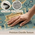 thumbnail image 6 of ODIKA 8'x10' Blue Gold Geometric Elegance Washable Area Rug Intricate Patterns with Classic Charm Non-Shedding, Easy Care, for King Size Bedroom Under Bed, Master Suite, 6 of 7