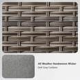 thumbnail image 6 of Ovios Outdoor Patio Ottoman with Cushion Wicker Coffee Table Extra Seat for Garden, Backyard, Porch, or Balcony, 6 of 6
