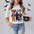 thumbnail image 4 of iTNHFP Hauts d'Été pour Femmes Tendance Personnalité Col Rond Manches Courtes T-Shirt Imprimé Décontracté, 4 of 5