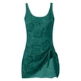 thumbnail image 6 of Womens Swimdress Women's Print Floral Swimdress Swimsuits Tropical Beach Pool Swimwear Skirted Monokini with Control Swimdress Green L, 6 of 6