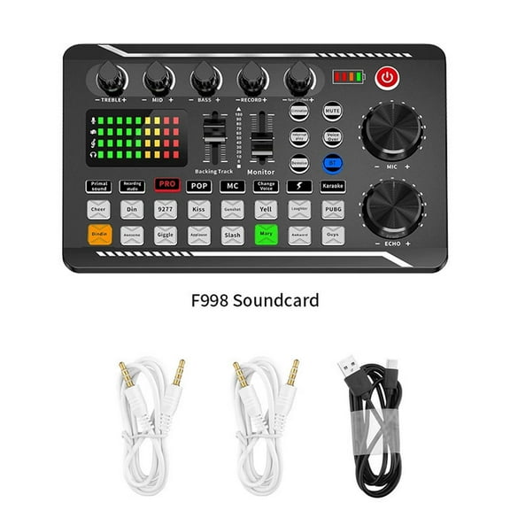 TELOLY Audio Interface,Professional Sound Equipment Voice Changer,Suitable for Live Streaming Podcast Equipment