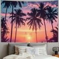 thumbnail image 2 of PRATYUS Tropical Beach Tapestry, Sunset Beach Ocean Palm Tree Fantasy Twilight Summer Art Tapestries for Bedroom, Seaside Landscape Art Tapestry Wall Hanging for Living Room Dorm Decor Painting, 2 of 6