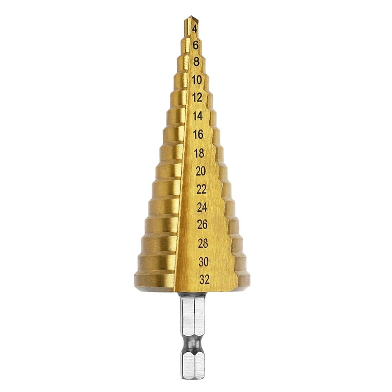 15 Sizes Step Drill Bit 4mm 32mm 3 16