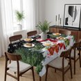 thumbnail image 6 of Black Christmas Table Cloth Waterproof Tablecloths, Snowman Xmas Tree Snowflake Winter Gifts Tablecloth Dining Table Cover for Kitchen Party Tabletop Outdoor, Rectangle Tablecloth 60x102 Inch, 6 of 9