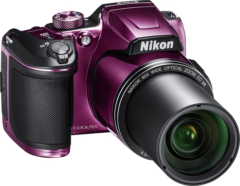 Nikon COOLPIX B500 Plum Camera 40x Optical Zoom + Flash + Case - 64GB Kit Bundle - image 2 of 11