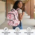 thumbnail image 6 of HUIACONG Strawberry Cow Girls 4in1 School Backpack Set, 17" Fashion Bookbag with Lunch Box Water Bottle Sleeve for Age 8-12, 6 of 7