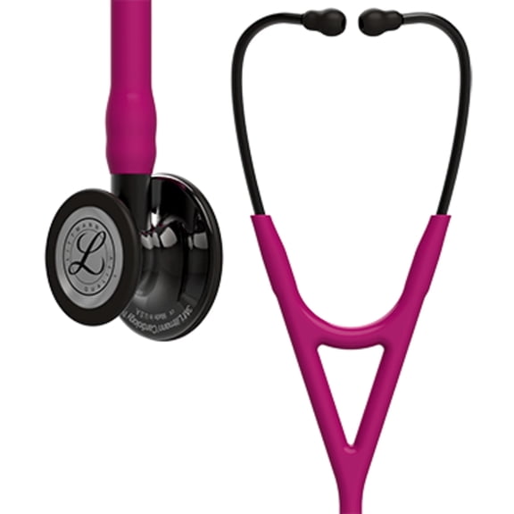 3m Littmann Stethoscope Cardiology Iv, S | Color Raspberry with Smoke Finish | Diagnostic Stethoscope | Pediatric Stethoscope Littmann | Cardiology Stethoscope | Dual-sided Stainless Steel Chestpiece