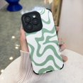 thumbnail image 4 of Sayoaho Diseñado Para Iphone 13 Pro Max Funda De Teléfono Suave De Piel Sintética Tpu Y Lindo Arte Ondulado Pintado Para Mujeres Y Niñas, Protector Delgado A Prueba De Golpes, Compatible Con Funda Par, 4 of 5