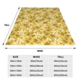 thumbnail image 3 of Honeii Flower Print Fleece Blanket - Throw Blanket for Bed, Sofa, Couch, Camping, and Travel , Microplush Ultra Soft Warm Blanket-40"x30", 3 of 7