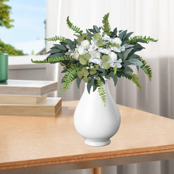 Palitos de hojas de eucalipto artificiales, palitos de hojas de eucalipto falsos, decoración DIY, topiario, planta de interior, follaje verde falso Estilo B