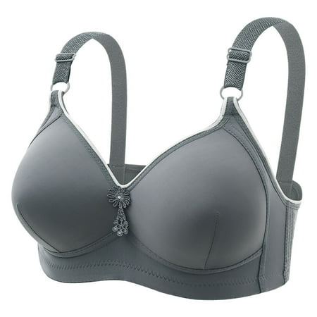 

Mrat Bras for Women Wireless Women s Everyday Fitness Bras Ladies Embroidered Glossy Comfortable Breathable Bra Underwear No Rims Balconette Bras for Women