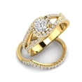 thumbnail image 2 of 1.00 Carat TW Women's Natural Diamond Bridal Ring Set with Engagement ring and Wedding Band in 10k Yellow Gold, 2 of 4