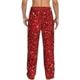 thumbnail image 3 of Disketp Red Glitter Men'S Pajama Pants - Ultra Soft Fleece Sleep And Lounge Pants (Size: S-Xxl), 3 of 9