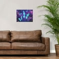 thumbnail image 4 of Aarocafa – Neon Blue Butterfly Canvas Art | Enchanted Core Wall Decor | Vibrant Purple Galaxy Print – Unframed Accent for Bedroom/Living Room – 16x20in – Unframed, 4 of 7