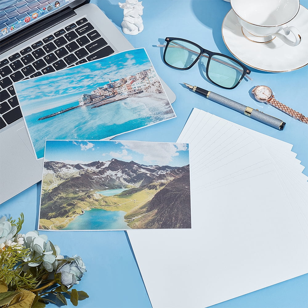 A5 PET Protective Film Plastic Lamination Sheet for Photo Frame Rectangle White 215x147x0.3mm 100 sheets/bag DIY