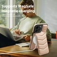 thumbnail image 4 of Compatible with wireless charging for iPhone 11 Card Case with Card Holder Kickstand RFID Blocking Flip Cover Credit Card Slots PU Leather Men Women,Shockproof Phone Case,Rosegold, 4 of 8