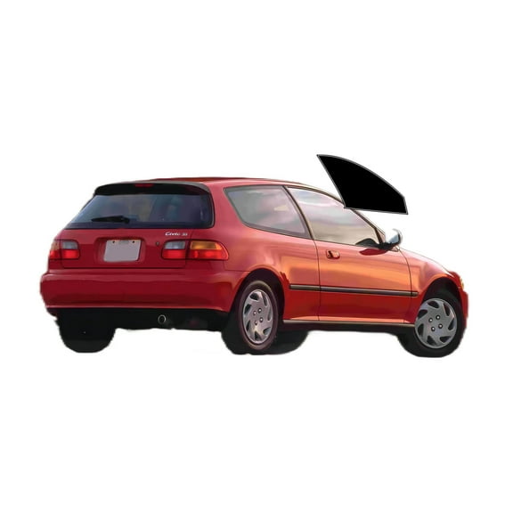 Haiy Co - PreCut 2Ply 05% Window Tint Film Kit For 1992-1995 Honda Civic Hatchback -Front Windows