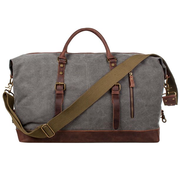 Bolsa de lona S-ZONE para viajes, bolsa de lona de fin de semana para hombre