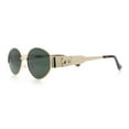 thumbnail image 6 of Womens Classic Retro Dad Fashion Oval Round Metal Rim Sunglasses Gold - Green, 6 of 8