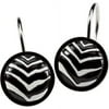 Zebra Pattern Black White Bathroom Shower Curtain Hooks