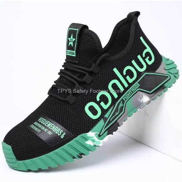 Zapatos de seguridad ligeros con punta de acero para hombre, botas de trabajo ANTIPERFORACIONES, transpirables, industriales, indestructibles