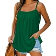 thumbnail image 2 of Pleated Square Neck Vest - 2025 Summer Flowy Casual Tank Top, Elegant Curved Hem Sleeveless Blouse | Baberdicy | Summer Tank Tops for Women 2025 Loose Fit Pleated Square Neck (Camouflage | 3XL), 2 of 7