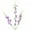 Purple & White, variant on Mdesiwst Artificial Orchids 3 Fork Colorful Fake Flower Wedding Home Office Faux Floral Branch Flower Arrangement Decoration