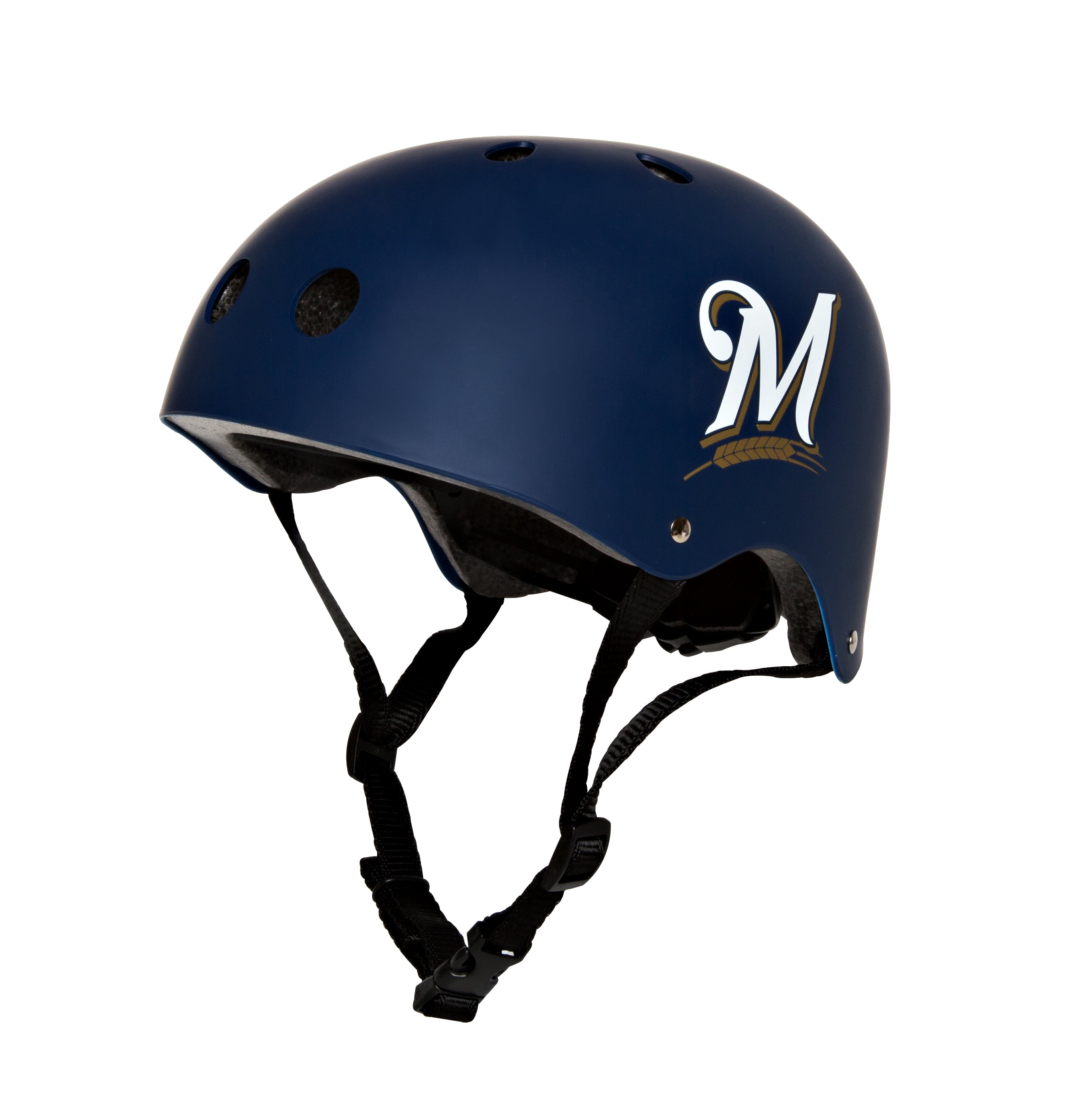 MLB Milwaukee Brewers Multi-Sport Youth Helmet for Ages 5 and Up by Walk-Onz Sports