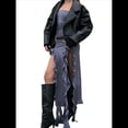 thumbnail image 2 of Vestido de Fiesta Elegante de Verano para Mujer, Sin Tirantes, Tubo, Midi, Ajustado, con Volantes Irregulares y Borlas Azul L, 2 of 7