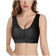 thumbnail image 1 of Gibobby Brasier Deportivo con Cierre Frontal Ropa interior de yoga deportiva con ribete transpirable en la parte delantera Sujetador extraelástico Cierre para mujer(Negro,Mediano), 1 of 5
