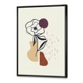 thumbnail image 3 of Designart 'Minimalist Shapes With Ancient Flower I' Modern Framed Canvas Wall Art Print, 3 of 5