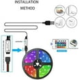 thumbnail image 6 of 2M 3M 4M 5M USB LED Strip Lights, 24 Keys Remote RGB 5050 Flexible LED Lights,16 Colors for Decoration, TV, 6 of 7