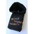 thumbnail image 2 of Embroidered 'Mental Health Matters Rainbow Hoodie, Long Sleeve, Classic fit, Unisex, Adult, 2 of 2