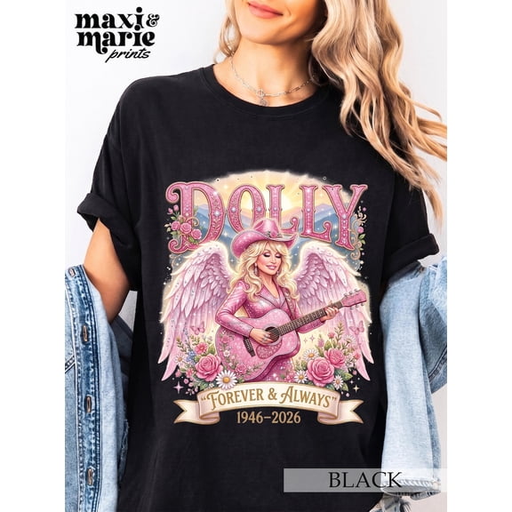 Dolly Women Tee, Dolly Angel Shirt, Dolly Shirt, Dolly T-shirt, Queen of Country, Dolly Memorial Tee